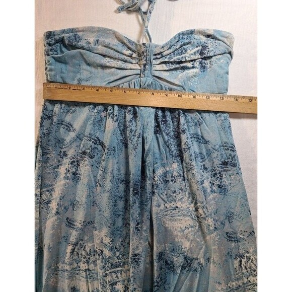 Mudd Blue Floral Sundress | Sleeveless Smocked Boho Dress Size XS Summer - Picture 5 of 6